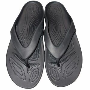 Crocs Black Kadee II Flip Flop Thong Sandals Shoes size 9